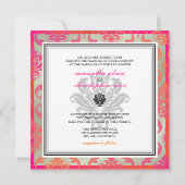 ピックスデザインズ ヴェンドーム ダマスク /パッション ピンク 招待状 (裏面)