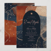 ピックスデザインズ　抽象的　現代の　バツ・ミツヴァ 招待状 (正面/裏面)