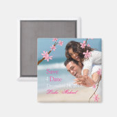 ピックスデザインズ 桜の花のSave the Date写真 マグネット (正面/裏面)