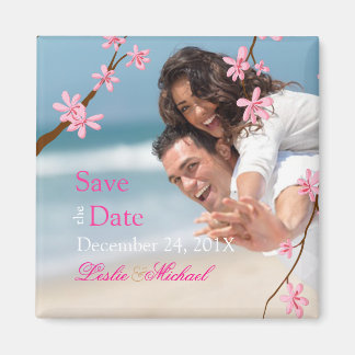 ピックスデザインズ 桜の花のSave the Date写真 マグネット