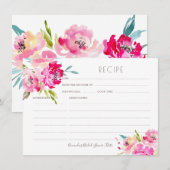 ピックスデザインズ 水彩の芍薬のレシピカード (正面/裏面)