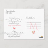 ピックスデザインズ 水彩の花、女の子の誕生 ポストカード (裏面)