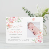 ピックスデザインズ 水彩チーク Sweet Peas Sip+See 招待状 (スタンド正面)