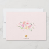 ピックスデザインズ 水彩チーク Sweet Peas Sip+See 招待状 (裏面)