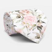 ピックスデザインズ 水彩フラワーブラッシュローズ ネクタイ (ロール)
