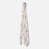 ピックスデザインズ 水彩フラワーブラッシュローズ ネクタイ (裏面)
