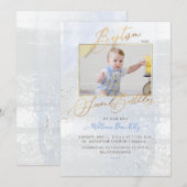 ピックスデザインズ 水彩筆致 洗礼 2歳誕生日 招待状 (正面/裏面)