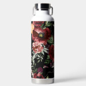 ピックスデザインズ 水彩花 マサラレッド ローズ ウォーターボトル (正面)