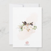 ピックスデザインズ 水彩 フラッシュ ローズ ベイビー シャワー 招待状 (裏面)