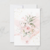 ピックスデザインズ 水彩 フラッシュ ローズ ベイビー シャワー 招待状 (裏面)