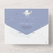 ピックスデザインズ 水彩 ブルー ハイドレンチア クリーム ローズ オールインワン招待状 (裏面)