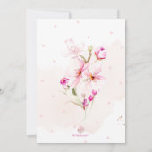 ピックスデザインズ 水彩 桜の花 バット・ミッツヴァー 招待状 (裏面)