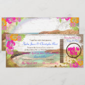 ピックスデザインズ 花うまベイ/ヴィンテージ 搭乗券 招待状 (正面/裏面)