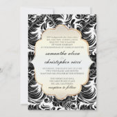 ピックスデザインズ DIY カラー ヴィンテージ プルーム ダマスク 招待状 (裏面)