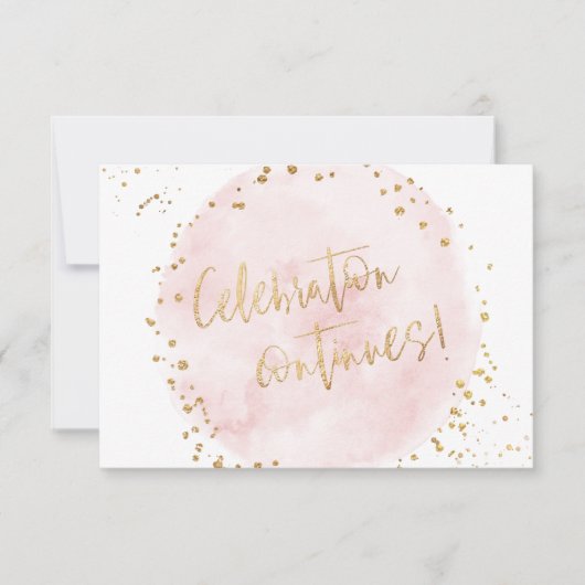 ピックスデザインズ H2 ピンクコットン バット ミツヴァ  レセプション 招待状 (正面)