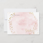 ピックスデザインズ H2 ピンクコットン バット ミツヴァ  レセプション 招待状 (裏面)