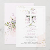 ピックスデザインズ H2 ピンクユーカリ 洗礼招待状 招待状 (正面/裏面)