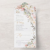 ピックスデザインズ H2 ブラッシュ アラバスター クリーム ローズ オールインワン招待状 (内側)