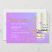 ピックスデザイン ピンク/ブルー タリット 娘の成人式 カラー 招待状 (裏面)