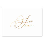 ピックスデザイン フェイクゴールド ロマンチック カリグラフィー 6 六 テーブルナンバー (裏面)