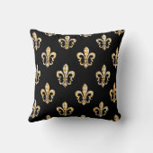 ピックスデザイン フルール・ド・リス/ゴールド/ホワイト/DIY 背景 クッション (裏面)