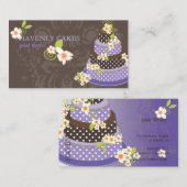 ピックスデザイン ヴァイオレット+チョコレート ベーカリー/パティスリー 名刺 (正面/裏面)