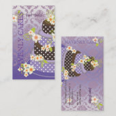 ピックスデザイン ヴァイオレット+チョコレート ベーカリー/パティスリー 名刺 (正面/裏面)