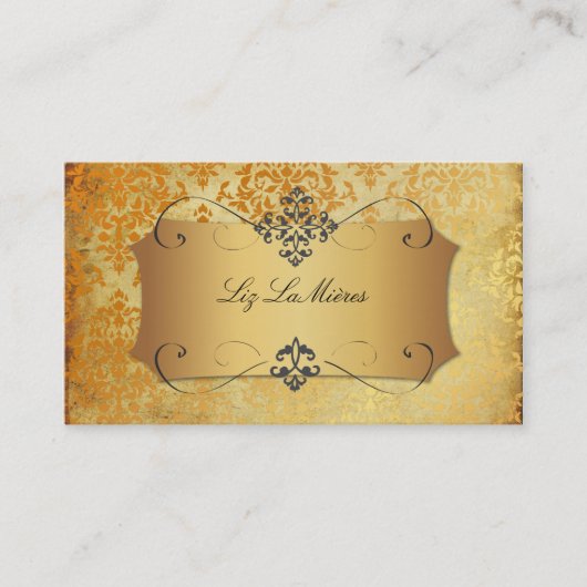 ピックスデザイン ヴィンテージ・ジョセフィーヌ ダマスク 名刺 (正面)