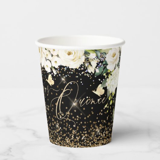 ピックスデジネスエメラルドグリーンキンセアニェラドレス紙 紙コップ (裏面)