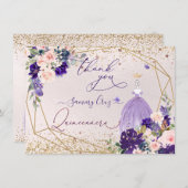 ピックスデジネスキンセアニェラダスティパープルドレス 招待状 (正面/裏面)