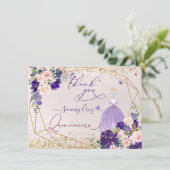 ピックスデジネスキンセアニェラダスティパープルドレス 招待状 (スタンド正面)