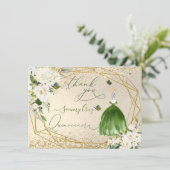 ピックスデジンキンセアニェラエメラルドグリーンドレス 招待状 (スタンド正面)