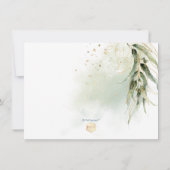 ピックスデジングリーン金ゴールドユーカリブライダルブランチ 招待状 (裏面)