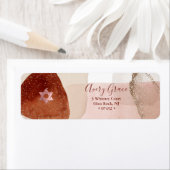 ピックスデジンズウォータカラー赤面テラコッタ抽象芸術 ラベル (インサイチュ)