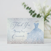 ピックスデジンズキンセアニェラダスティブルードレス サンキューカード (スタンド正面)