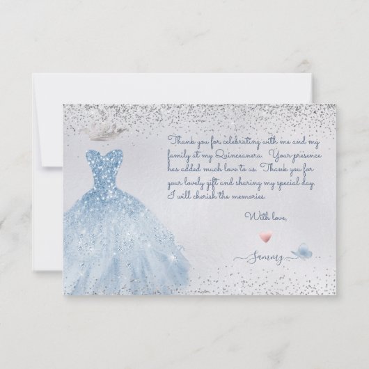 ピックスデジンズキンセアニェラダスティブルードレス サンキューカード (裏面)