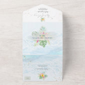 ピックスデジンズトロピカルパラダイスビーチイベント オールインワン招待状 (外側)