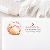 ✡ピックスデジンズベースボールバー（ユダヤ教の）バル・ミツバー ラベル (インサイチュ)