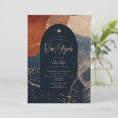 ピックスデジンモダン抽象芸術バー(ユダヤ教の)バル・ミツバー招待状 招待状 (スタンド正面)