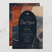 ピックスデジンモダン抽象芸術バー(ユダヤ教の)バル・ミツバー招待状 招待状 (正面/裏面)