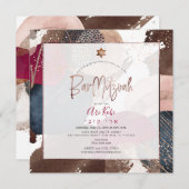 ピックスデジン抽象芸術モダンバー（ユダヤ教の）バル・ミツバー 招待状 (正面/裏面)