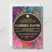 ピックスデジン抽象芸術銀河系バー（ユダヤ教の）バル・ミツバー 招待状 (裏面)