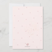 ピックスデジン赤面ピンクフェイクグリッターバルミツワー 招待状 (裏面)