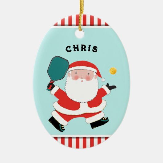 ピックパーソナライズされたルボール保存 セラミックオーナメント (正面)