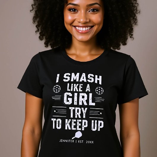 ピックボールおもしろいことわざガールパーソナライズされたギフト Tシャツ