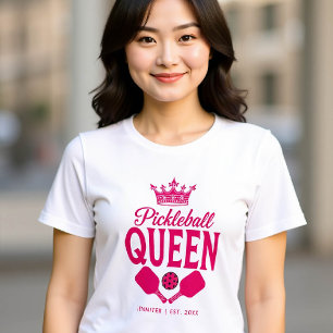 ピックボールおもしろいクイーンピンクパーソナライズされたギフト トライブレンドTシャツ
