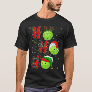 ピックボールおもしろいクリスマスサンタハットホリデーホホ Tシャツ