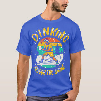 ピックボールおもしろいクリスマススポーツ脱墨フェスティバル Tシャツ