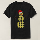 ピックボールおもしろいクリスマスピックボール雪だるま531 Tシャツ (デザイン正面)