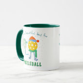 ピックボールおもしろいスポーツカッコいいトレンディーピックボールデー マグカップ (正面左)